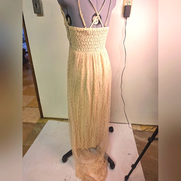 Magnolia Spegetti Strap Maxi Lacy Dress Size S - Picture 3 of 10
